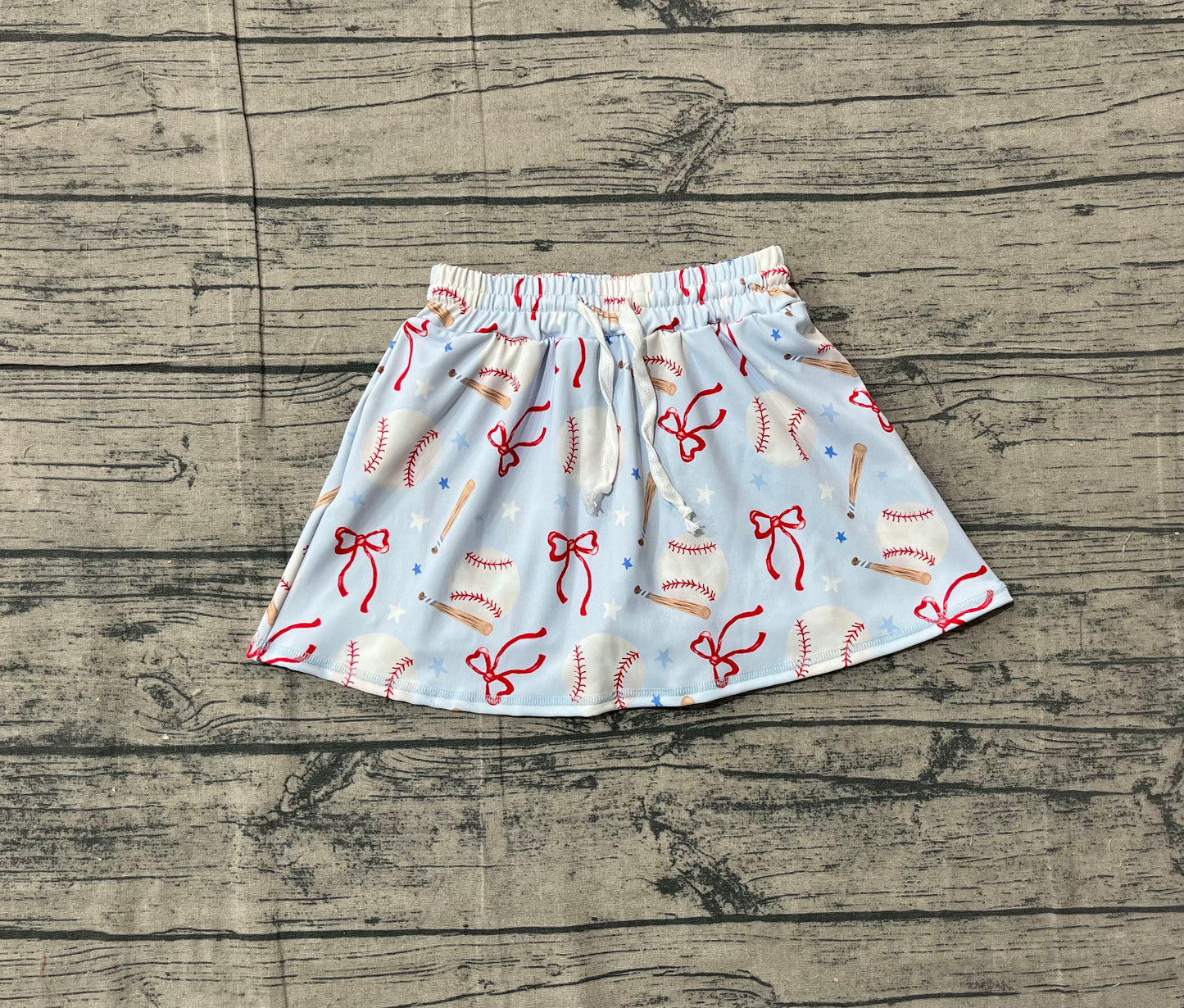 Baby Girls Bows Baseball Yoga Skirt Shorts Skorts Bottoms RTS