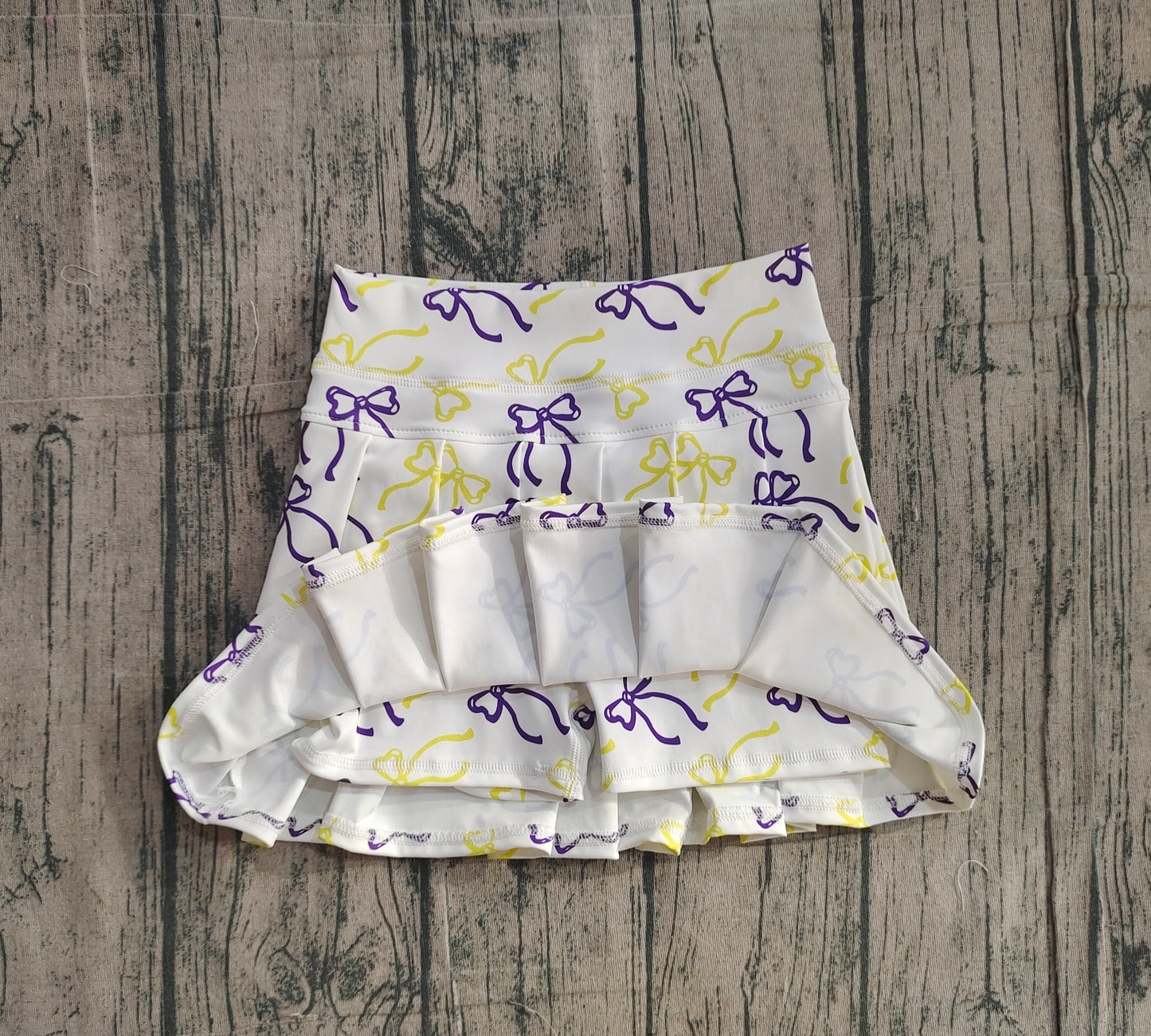 Baby Girls Kids Purple Yellow Bows Yoga Skirt Shorts Bottom RTS