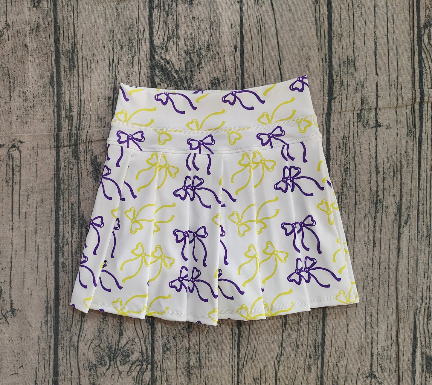 Baby Girls Kids Purple Yellow Bows Yoga Skirt Shorts Bottom RTS