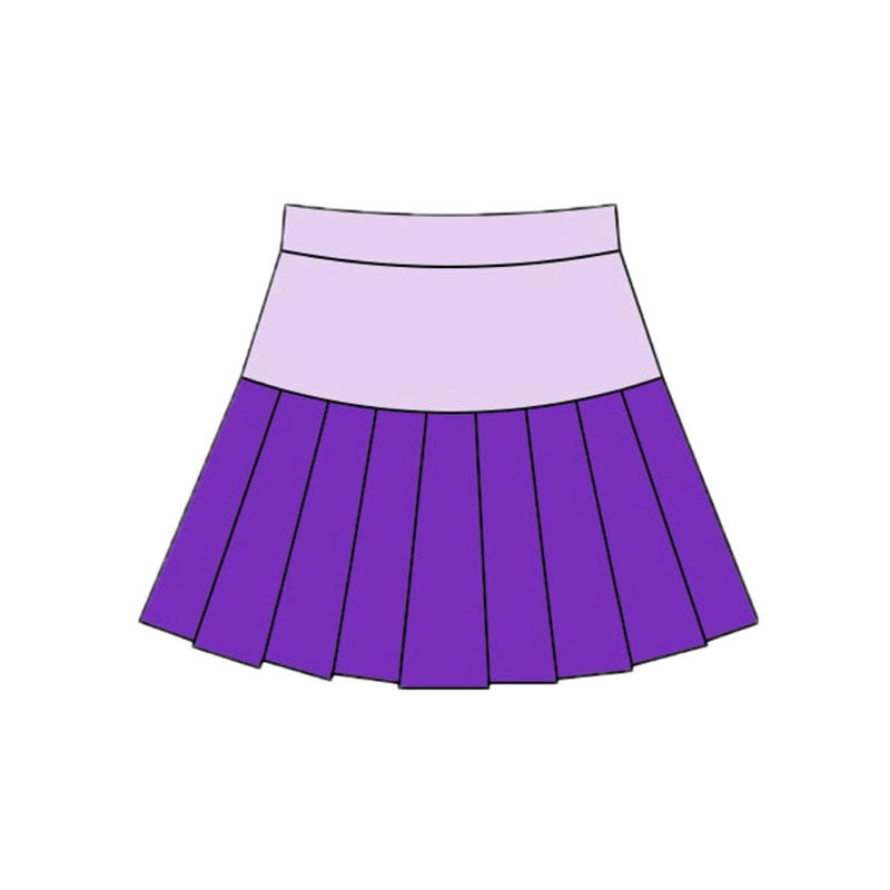 ( Moq 5 ) Preorder Baby Girls Purple Yoga Active Shorts Skirt Bottom