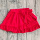 Baby Girls Kids Red Ruffle Skirt Shorts Yoga Active Skort Bottoms RTS