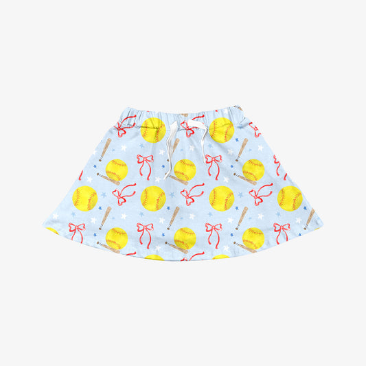 ( Moq 5 ) Preorder Baby Girls Toddler Softball Bows Stars Yoga Skirt Shorts Bottoms