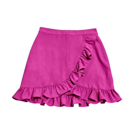 ( Moq 5 ) Preorder Baby Girls Kids Pink Ruffle Skirt Shorts Bottoms Yoga Active Clothes