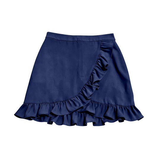 ( Moq 5 ) Preorder Baby Girls Kids Navy Ruffle Skirt Shorts Bottoms Yoga Active Clothes