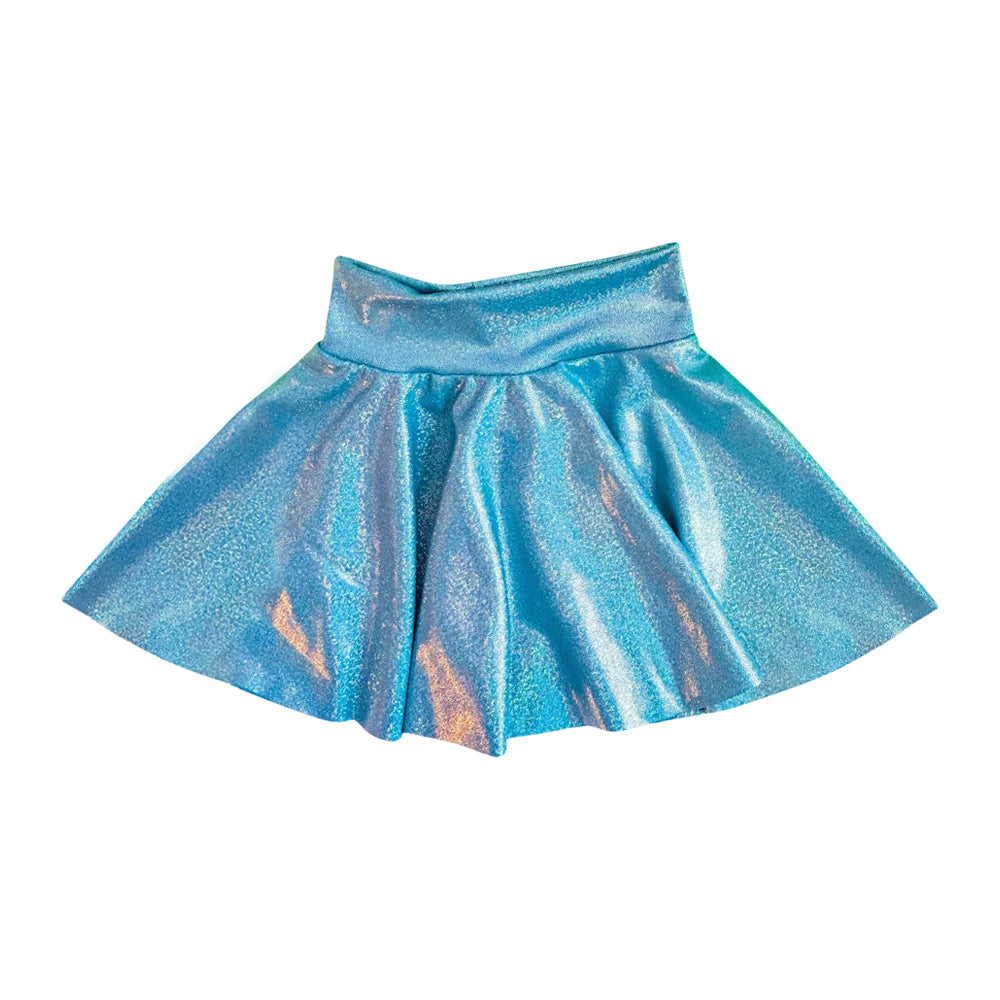 ( Moq 5 ) Preorder Baby Girls Kids Blue Leather Shorts Skirt Bottom