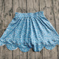 Baby Girls Kids Floral Blue Shorts Scallop Skirt Bottom RTS