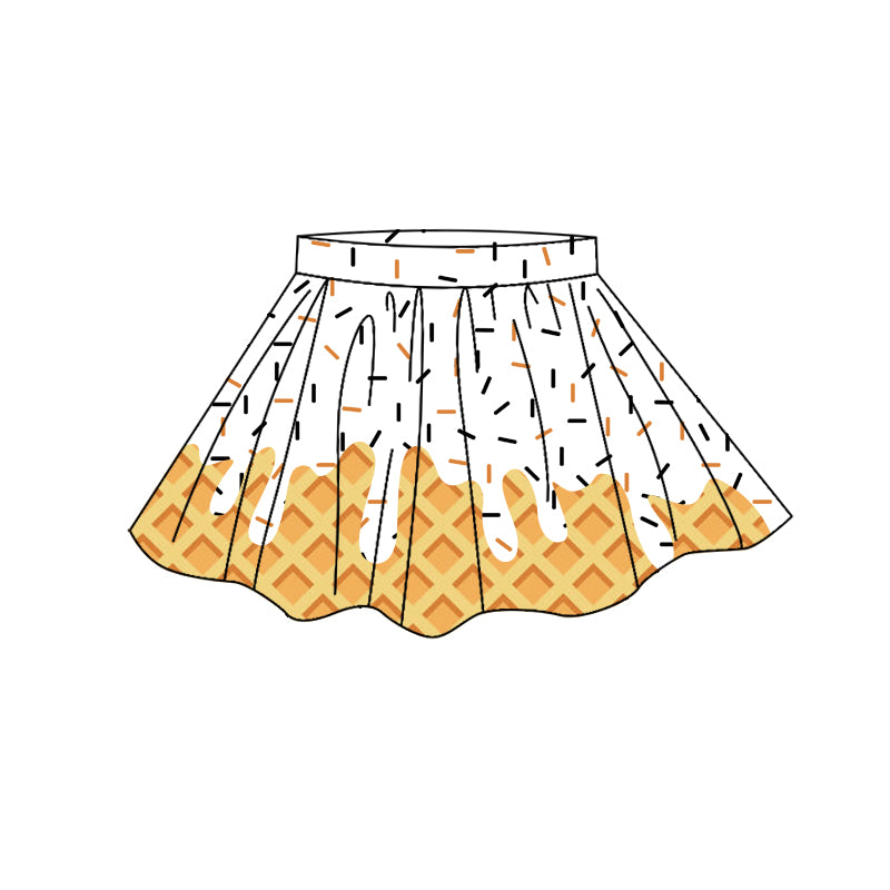 ( Moq 5 ) Preorder Baby Girls Kids Sprinkles Drips Skirt Shorts Yoga Active Bottom Clothes