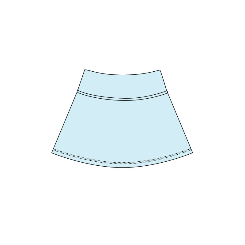 ( Moq 5 ) Preorder Baby Girls Kids Light Blue Skirt Shorts Bottoms Yoga Active Clothes