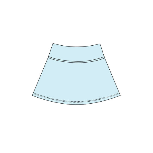 ( Moq 5 ) Preorder Baby Girls Kids Light Blue Skirt Shorts Bottoms Yoga Active Clothes