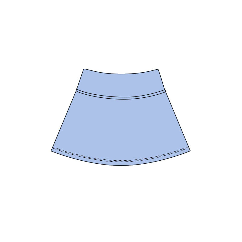 ( Moq 5 ) Preorder Baby Girls Kids Blue Skirt Shorts Bottoms Yoga Active Clothes