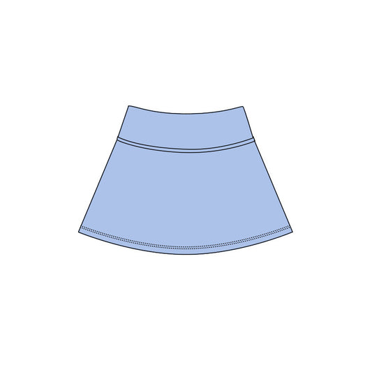 ( Moq 5 ) Preorder Baby Girls Kids Blue Skirt Shorts Bottoms Yoga Active Clothes