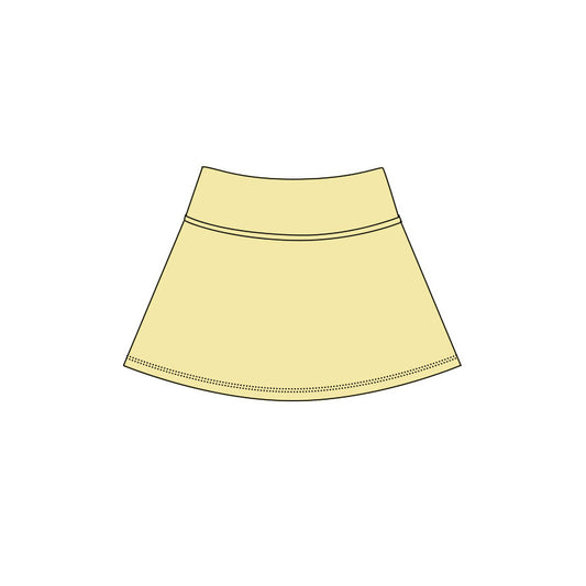 ( Moq 5 ) Preorder Baby Girls Kids Yellow Skirt Shorts Bottoms Yoga Active Clothes