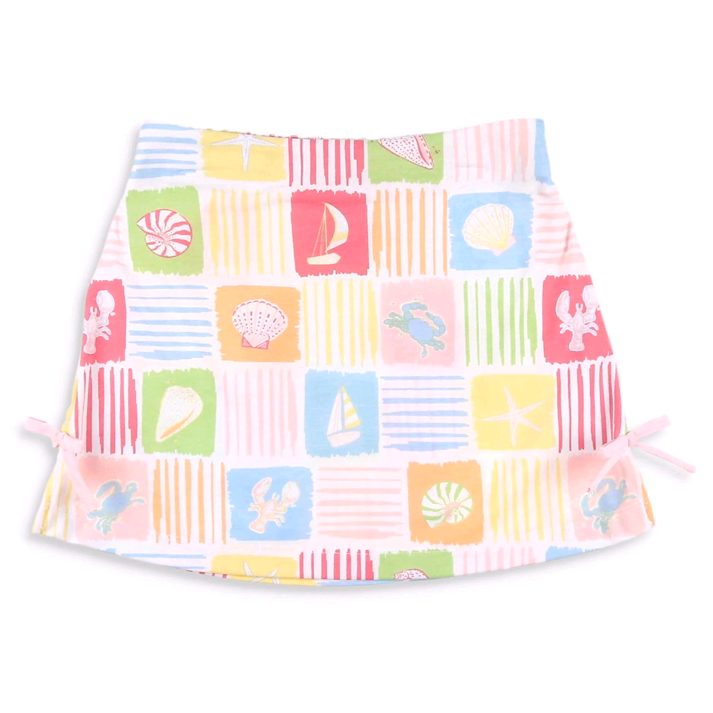 ( Moq 5 ) Preorder Baby Girls Kids Shell Plaid Bows Shorts Skirt Clothes
