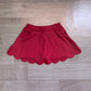 ( No moq ) Preorder Baby Girls Kids Dark Red Scallop Skirt Shorts Yoga Bottom Pockets Clothes