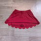 ( No moq ) Preorder Baby Girls Kids Dark Red Scallop Skirt Shorts Yoga Bottom Pockets Clothes