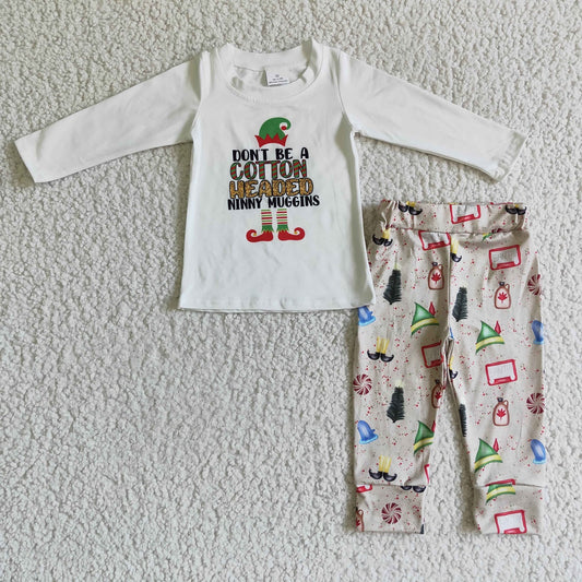 Promotion Baby Kids Toddler Long Sleeves Shirt Pants Christmas Set