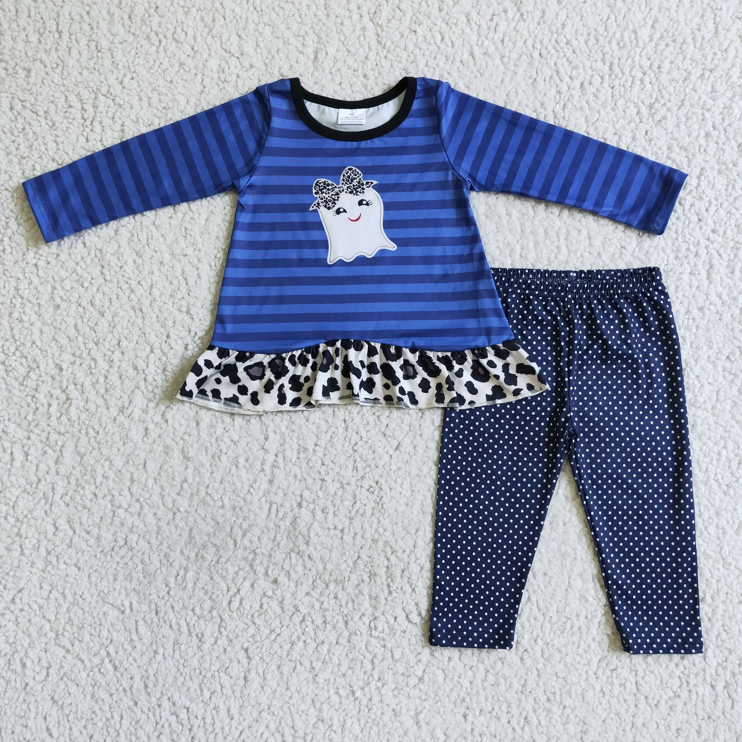 Promotion Halloween Baby Girl Kids Ghost Tops Pants Outfit RTS