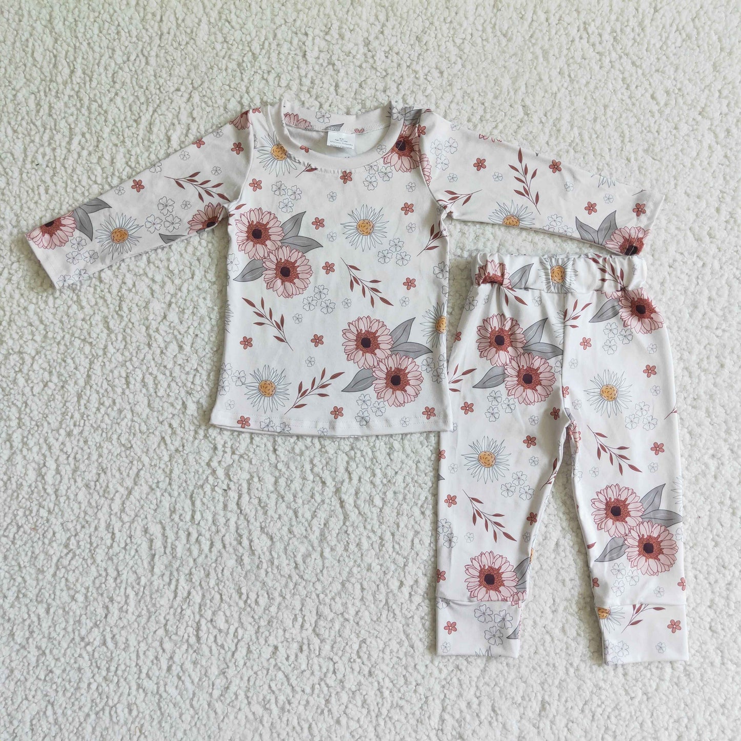 Promotion Baby Boy Girl Long Sleeves Shirt Pants Sibling Pajamas Set