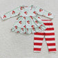 Sibling Baby Girls Kids Long Sleeves Tunic Pants Christmas Sets Clothes RTS