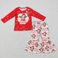 Sibling Baby Boys Girls Merry Christmas Hats Cows Farm Pant Pajamas Clothes Sets Rompers