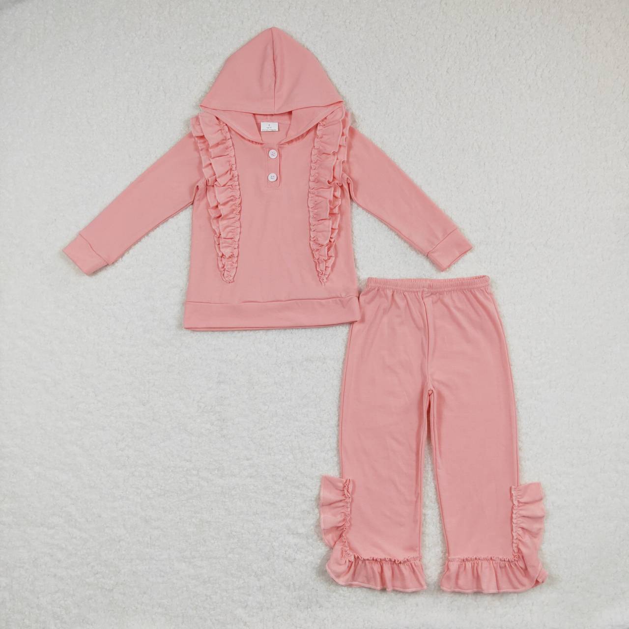 Girls Kids Long Sleeves Hoodie Shirt Ruffle Bell Pants Outfit Sibling Clothes Set RTS