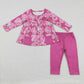 Baby Girl Toddler Long Sleeves Flower Pockets Tunic Pants Sibling Fall Set Clothes RTS