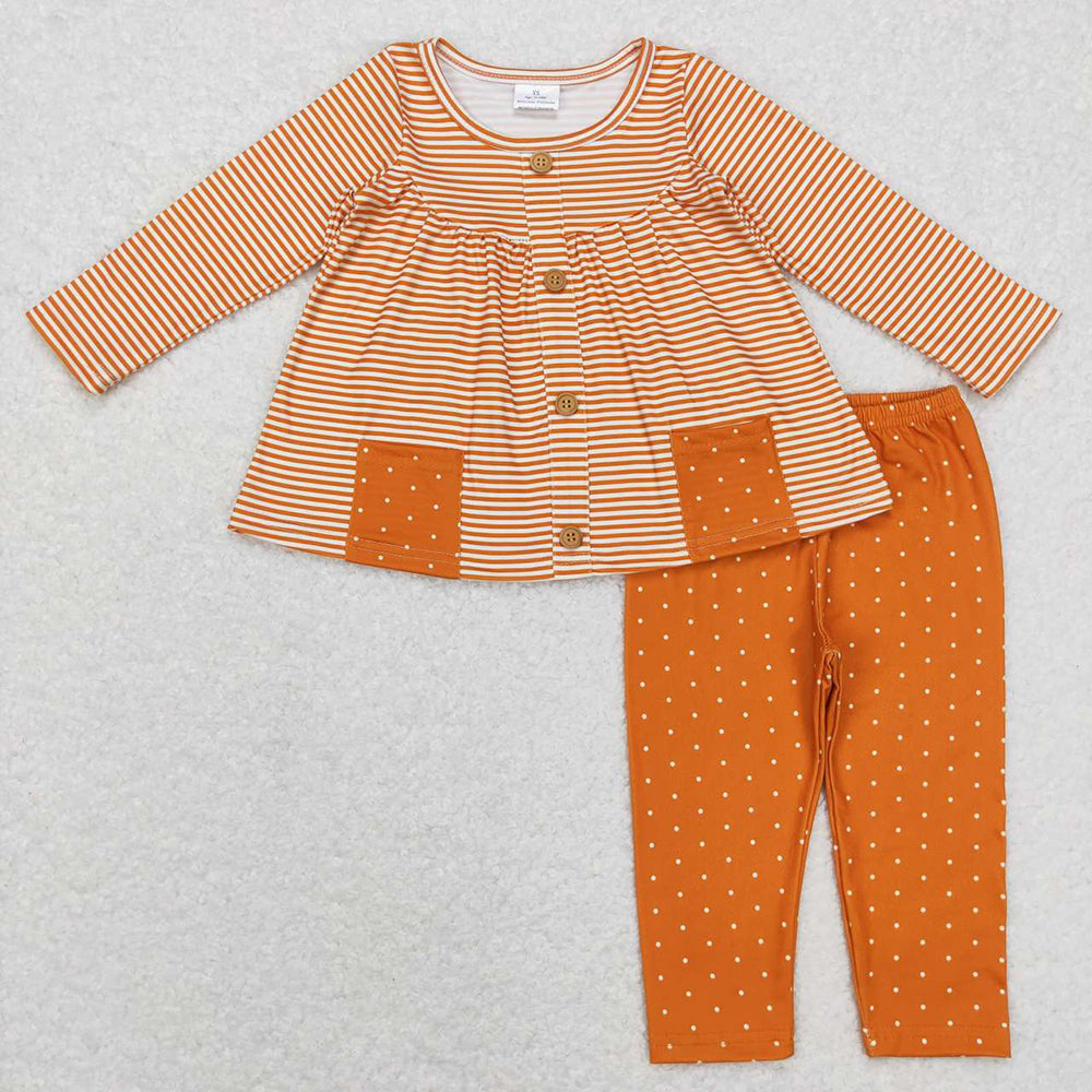 Baby Girl Toddler Long Sleeves Flower Pockets Tunic Pants Sibling Fall Set Clothes RTS