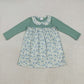 Sibling Baby Girls Kids Long Sleeves Flowers Knee Length Dresses RTS