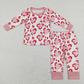 Baby Girl Long Sleeves Valentines Heart Shirt Pants Sibling Pajamas Clothes Sets