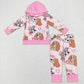 Sibling Baby Girls Kids Dogs Hearts Valentine Clothes Sets RTS