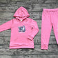 Baby Girl Singer Hooded Top Pink Pants Clothes Set