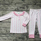 Baby Girl Long Sleeves Pink Bows Shirt Pants Pajamas Set