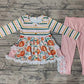 Baby Girl Fall Pumpkin Stripes Pocket Tunic Pants Thanksgiving Set