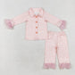 Baby Girl Fur Long Sleeves Buttons Shirt Pants Sibling Sister Pajamas Set