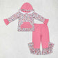 Girls Kids Long Sleeves Hoodie Shirt Ruffle Bell Pants Outfit Sibling Clothes Set RTS