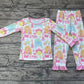 Baby Girl Western Singer Shirt Pants Pajamas Pink Bamboo Set