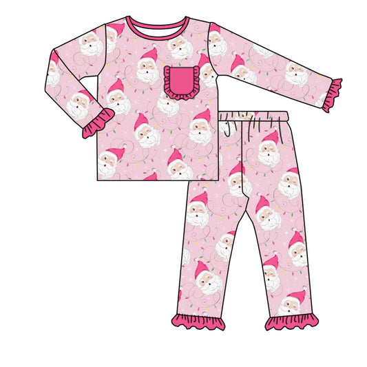 Pre-order Baby Girls Pink Sants Lights Top Pants Pajamas Set