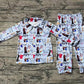 Baby Boy Singer Blue Buttons Shirt Pants Pajamas Set