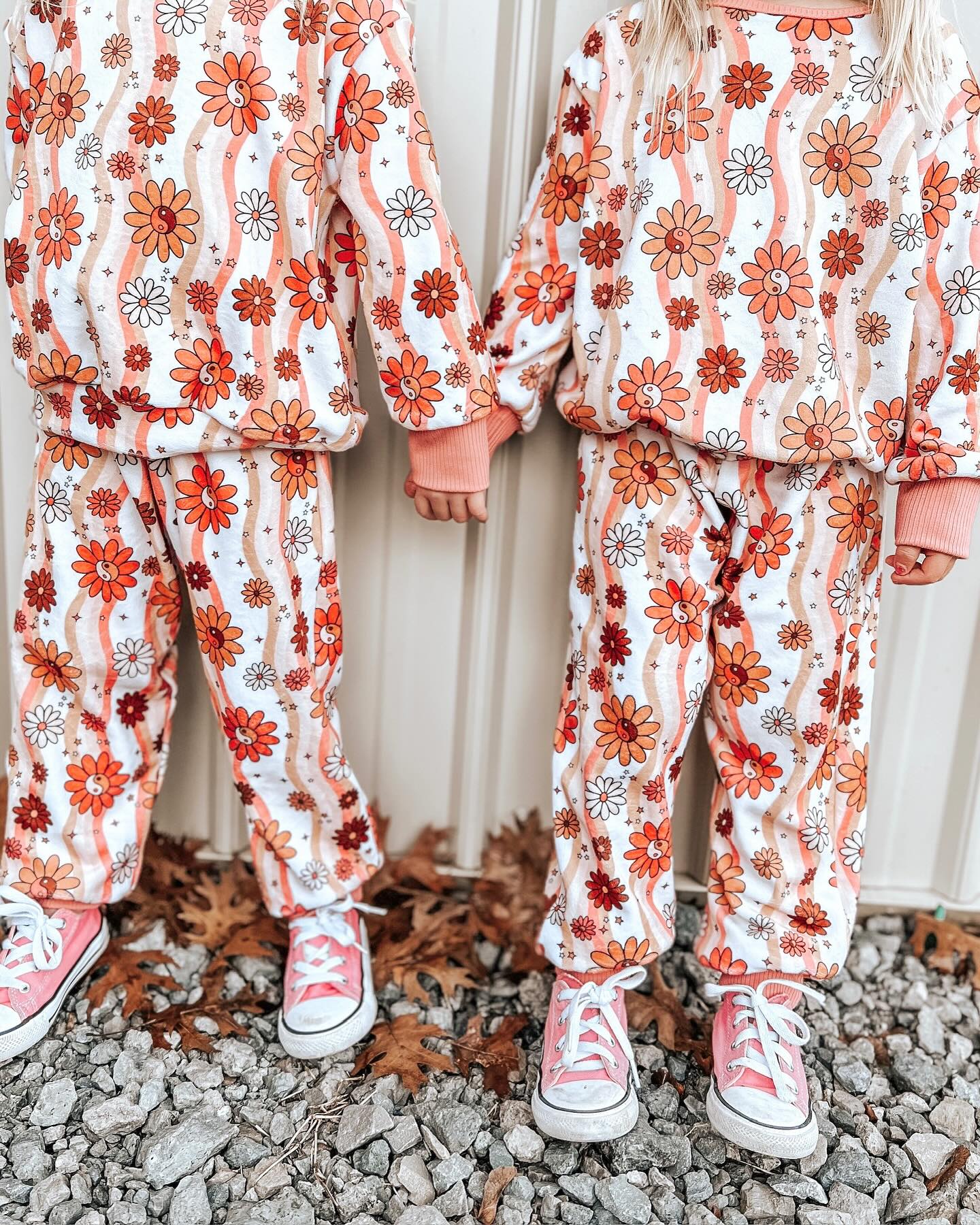 Baby Girl Long Sleeves Flower Shirt Pants Pajamas Bamboo Set