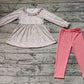 Baby Girl Long Sleeves Flower Tunic Pants Clothes Set