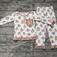 Baby Girl Pumpkin Pocket Shirt Pants Pajamas Clothes Set