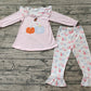 Baby Girl Long Sleeves Fall Pumpkin Tunic Pants Pink Set