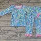 Baby Girl Long Sleeves Flower House Shirt Pants Pajamas Set