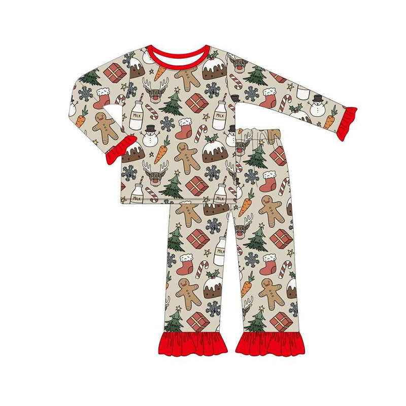 Pre-order Baby Girl Christmas Gifts Shirt Pants Pajamas Set