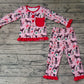 Baby Girl Christmas Dogs Shirt Pants Pajamas Bamboo Set