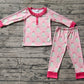 Baby Girl Christmas Trees Shirt Pants Pajamas Pink Bamboo Set