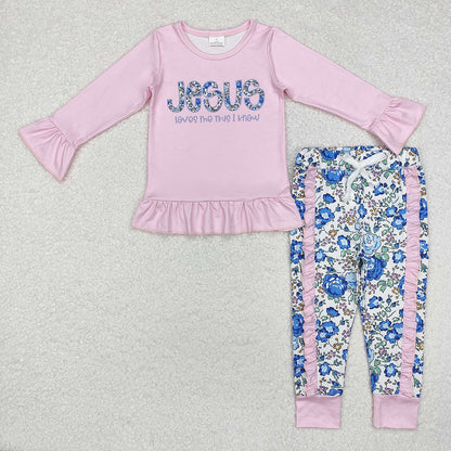 Baby Boy Girl Long Sleeves Jesus Sibling Christmas Clothes Set