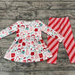 Baby Girl Christmas Santa Gifts Tunic Pink Pants Clothes Set