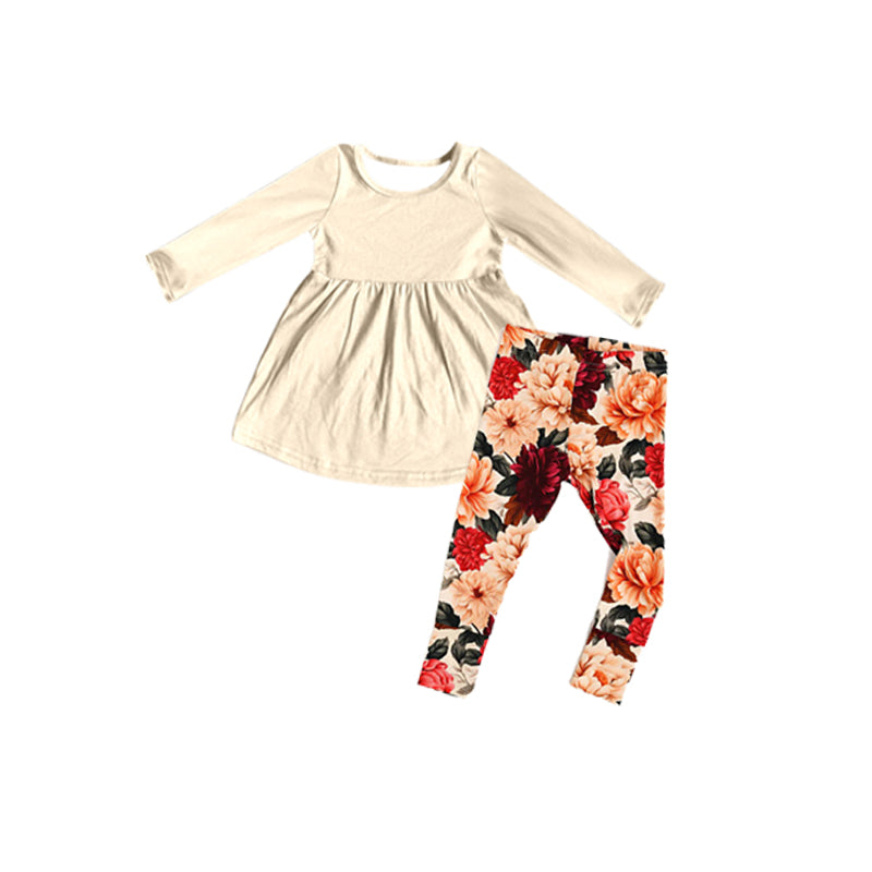 Pre-order Baby Girl Cotton Tops Floral Legging Clothes Set
