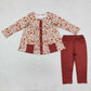 Baby Girl Toddler Long Sleeves Flower Pockets Tunic Pants Sibling Fall Set Clothes RTS